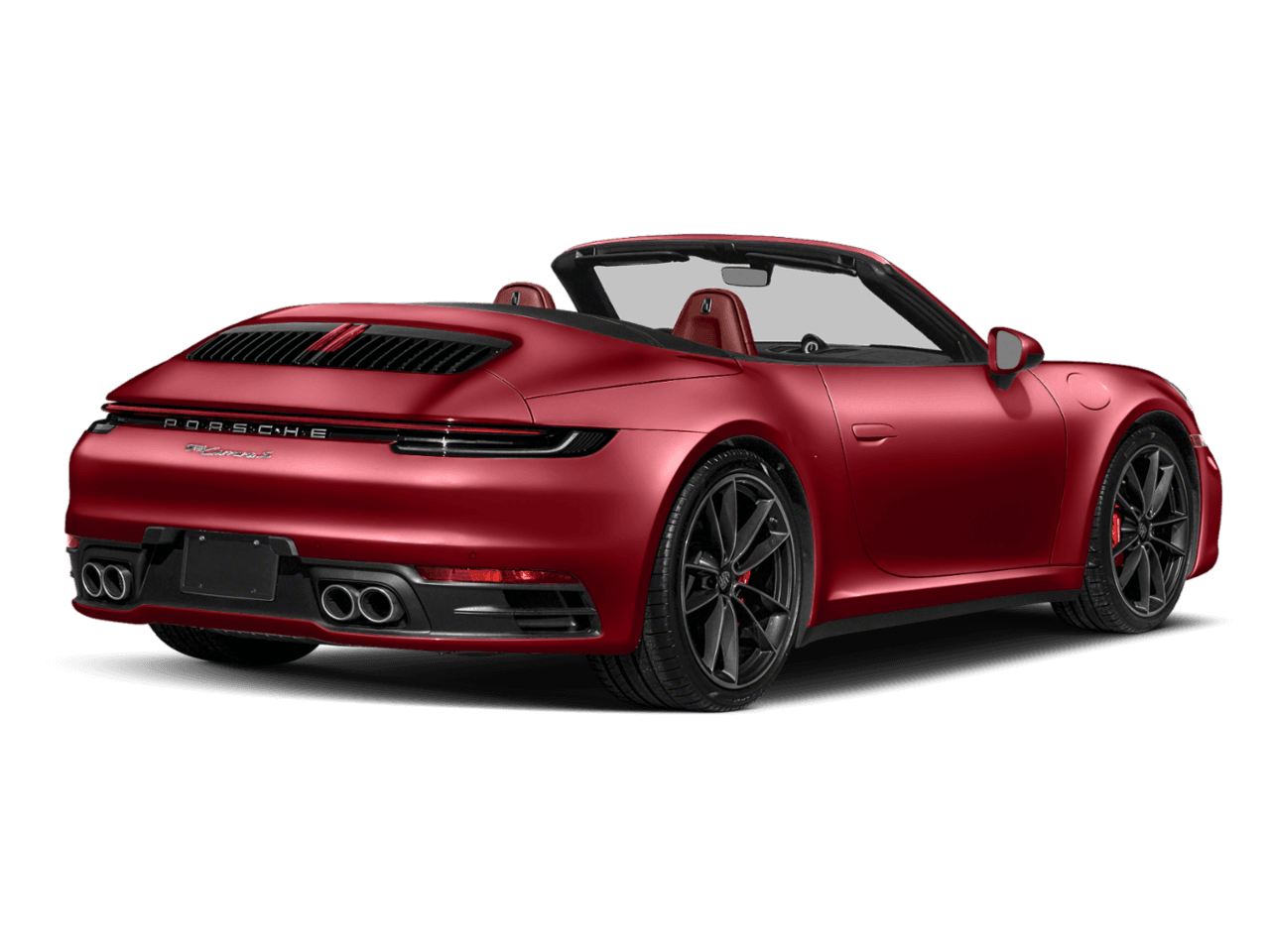 2021 Porsche 911 Carrera 4 - Rear 3/4, facing to the right