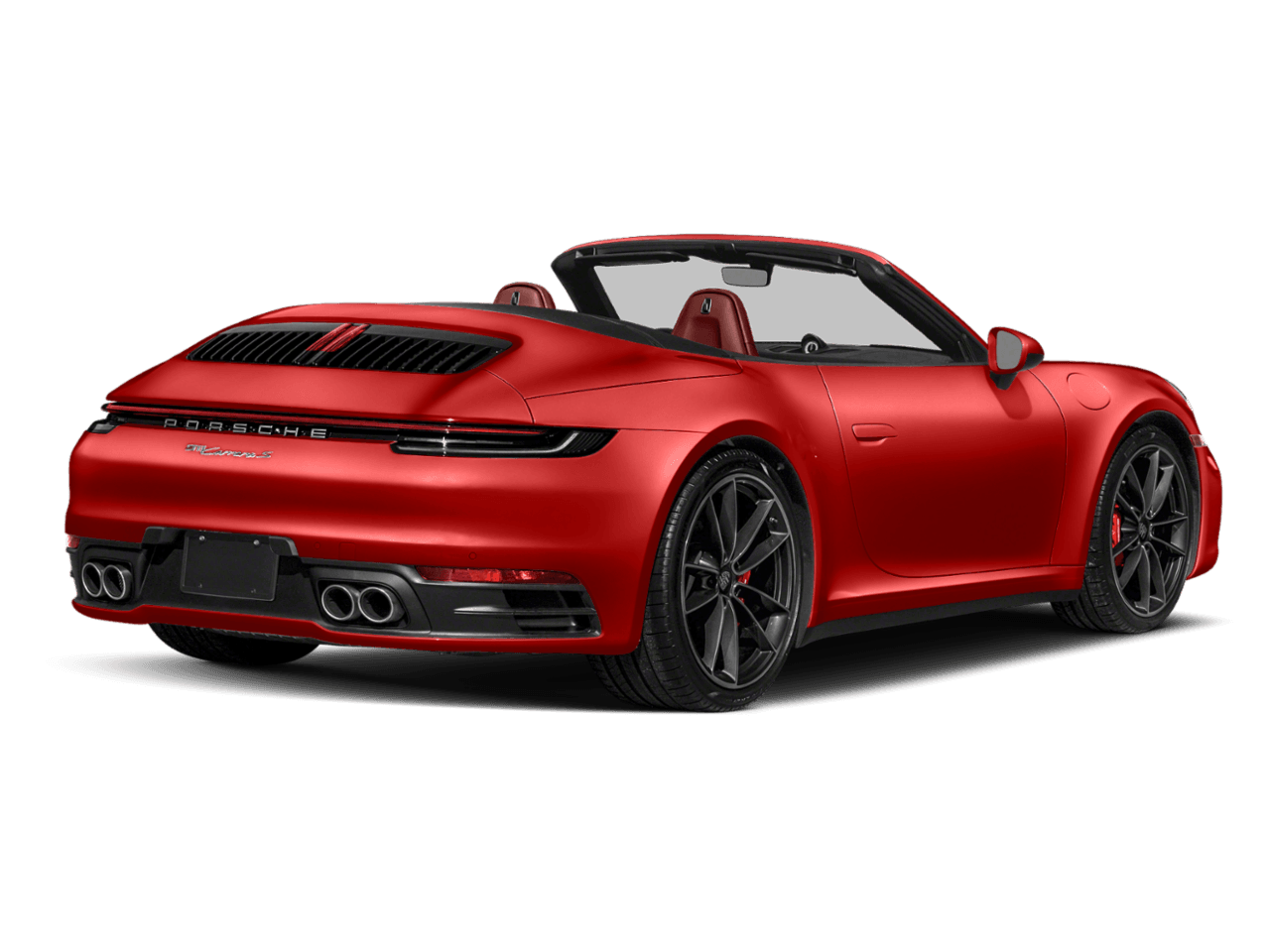 2021 Porsche 911 Carrera 4 - Rear 3/4, facing to the right