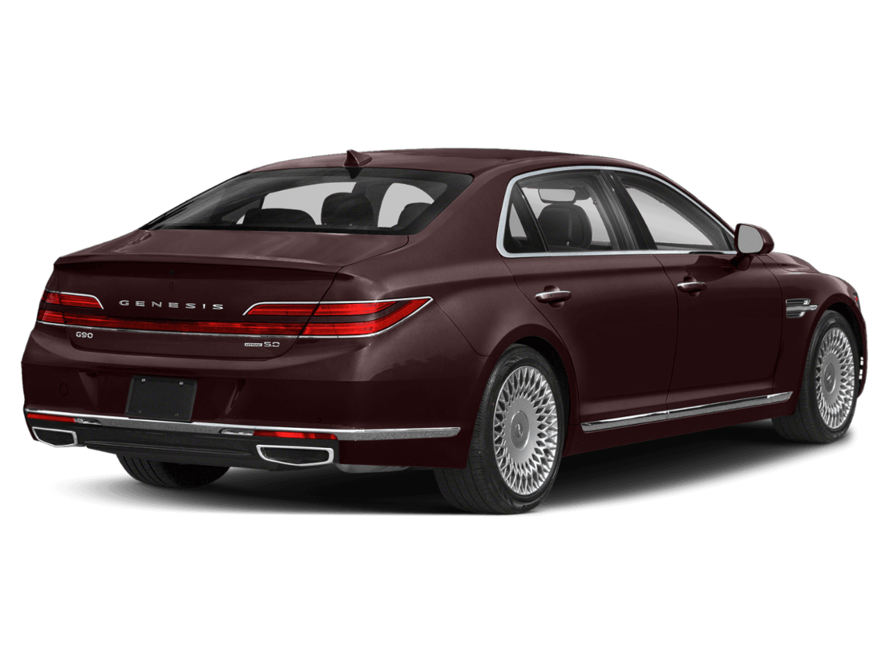 2021 Genesis G90 5.0L Ultimate - Rear 3/4, facing to the right