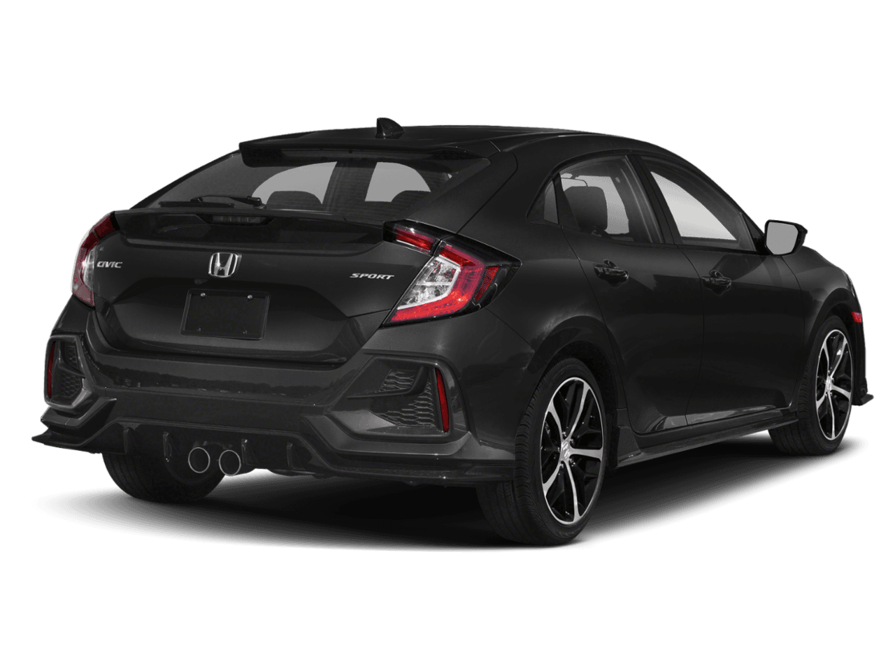 2021 Honda Civic Hatchback Sport - Rear 3/4, facing to the right