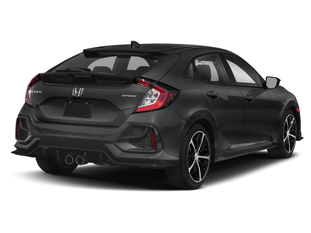 2021 Honda Civic Hatchback Sport - Rear 3/4, facing to the right