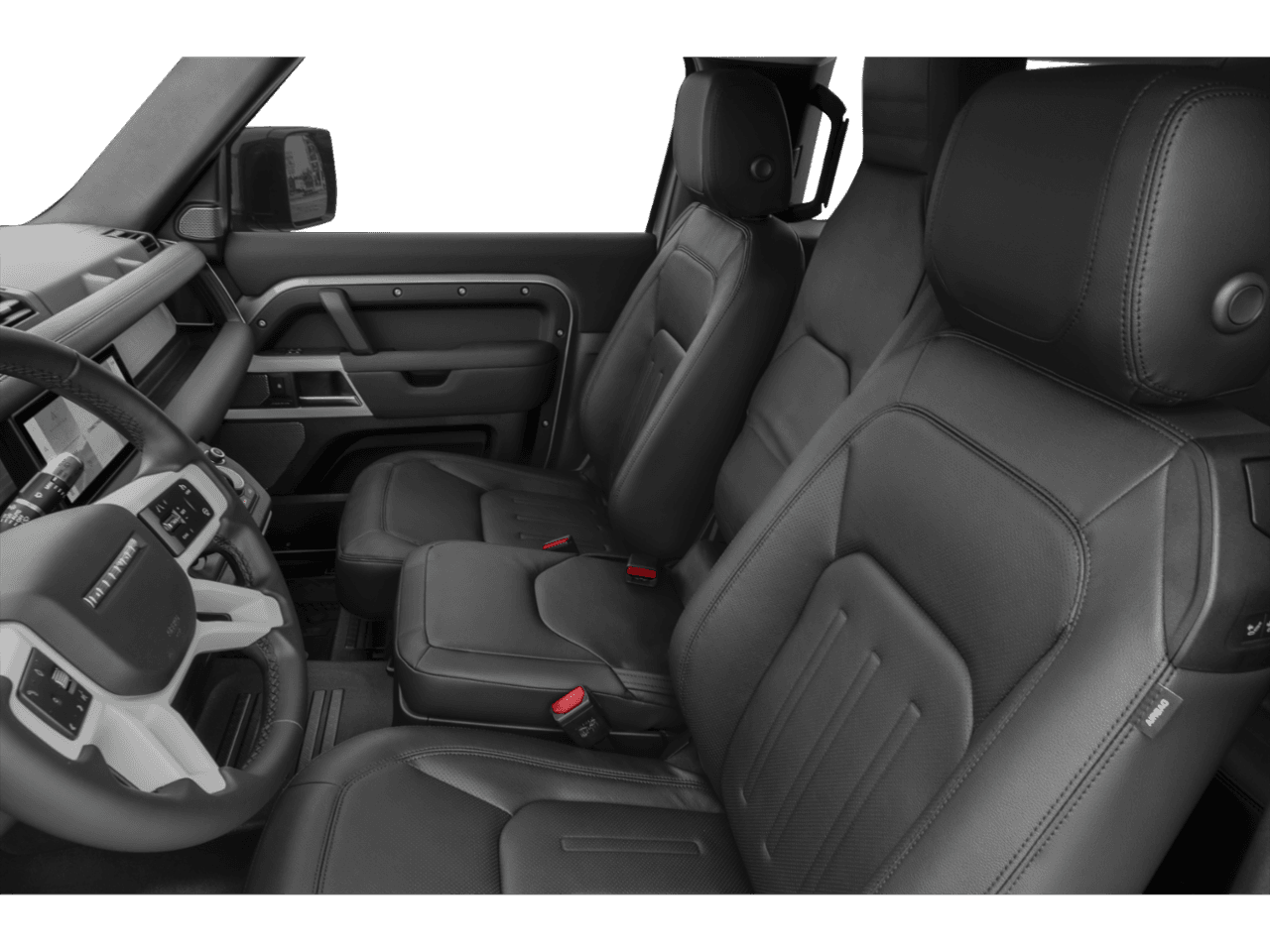 2021 Land Rover Defender X - Interior Driver's Side with Door Open, Front Seat Feature