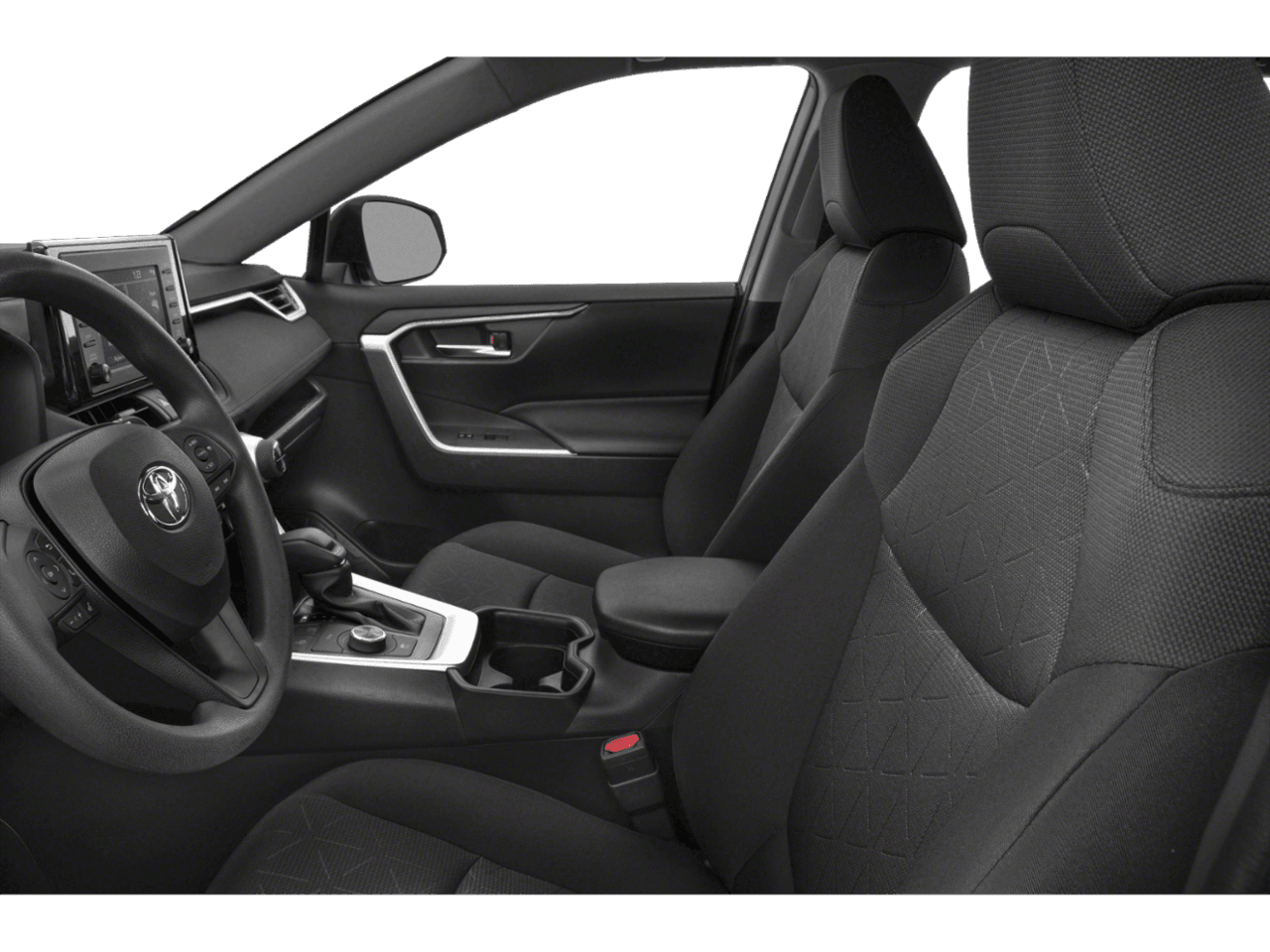 2021 Toyota RAV4 Hybrid XLE - Interior Driver's Side with Door Open, Front Seat Feature