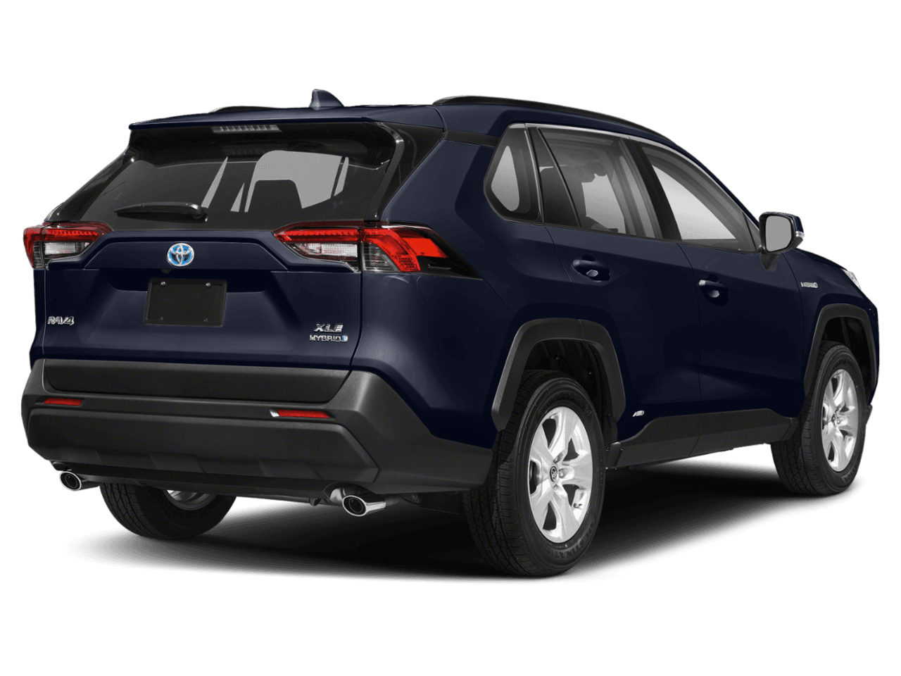 2021 Toyota RAV4 Hybrid XLE - Rear 3/4, facing to the right