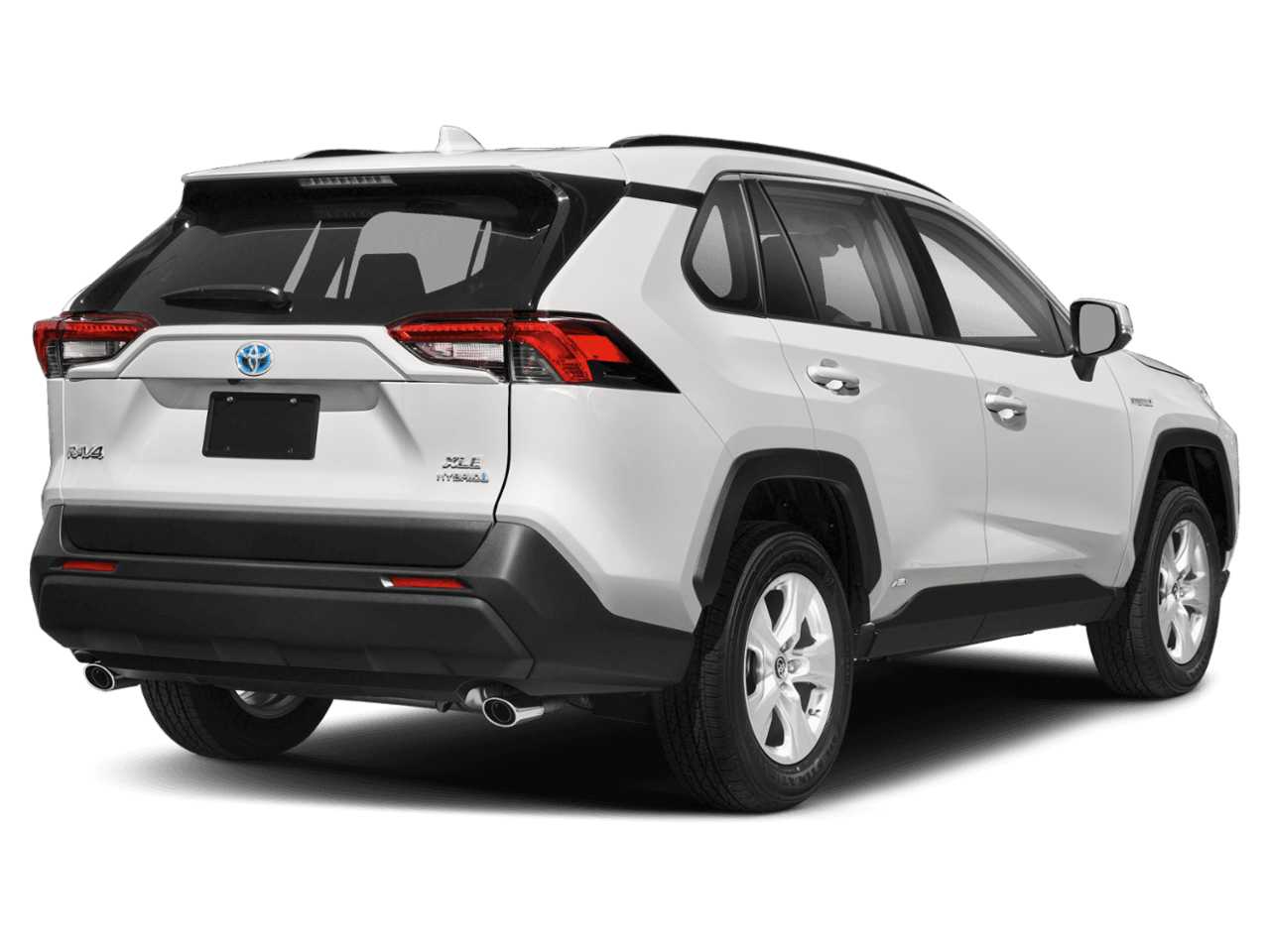 2021 Toyota RAV4 Hybrid XLE - Rear 3/4, facing to the right
