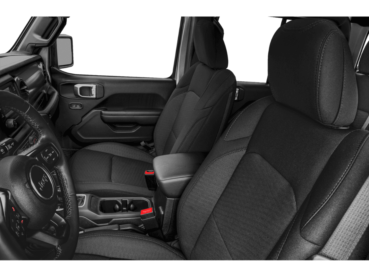 2021 Jeep Gladiator California Edition - Interior Driver's Side with Door Open, Front Seat Feature