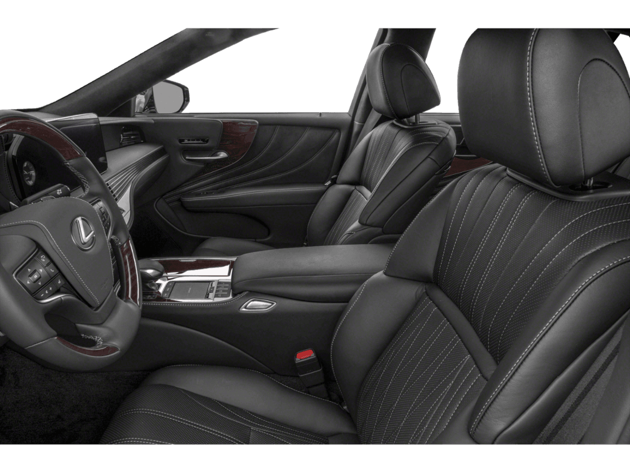 2021 Lexus LS LS 500h - Interior Driver's Side with Door Open, Front Seat Feature