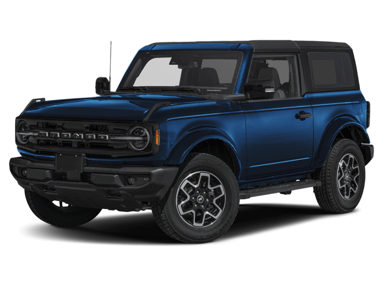 2021 Ford Bronco Outer - Front 3/4, facing to the left