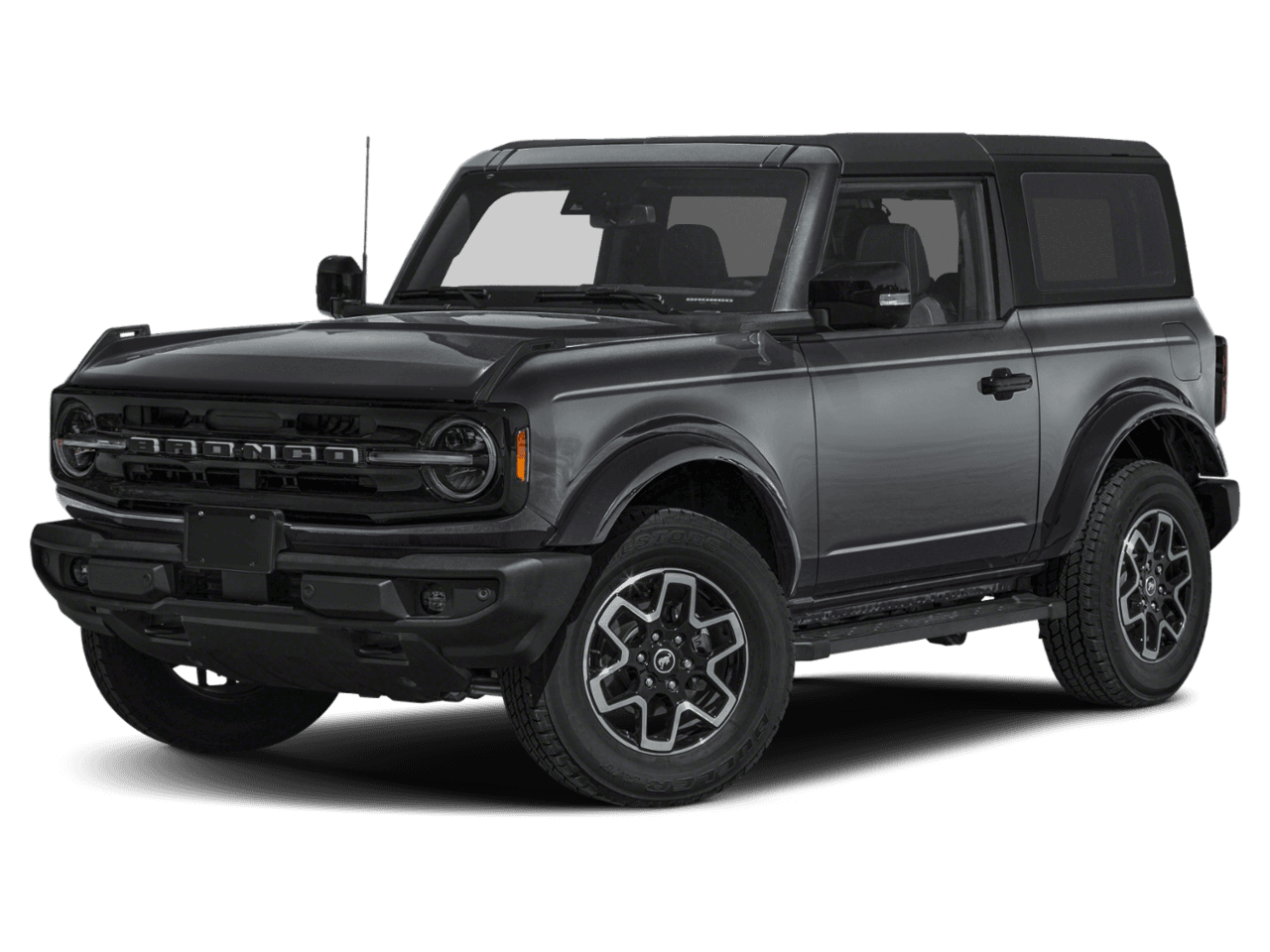 2021 Ford Bronco Outer - Front 3/4, facing to the left