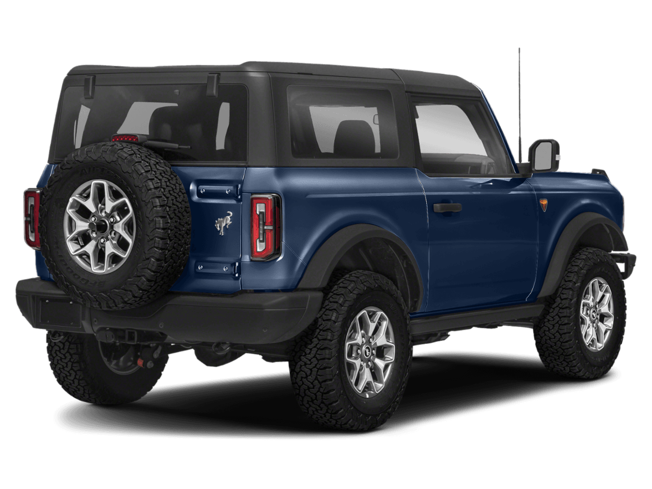 2021 Ford Bronco Badlands - Rear 3/4, facing to the right