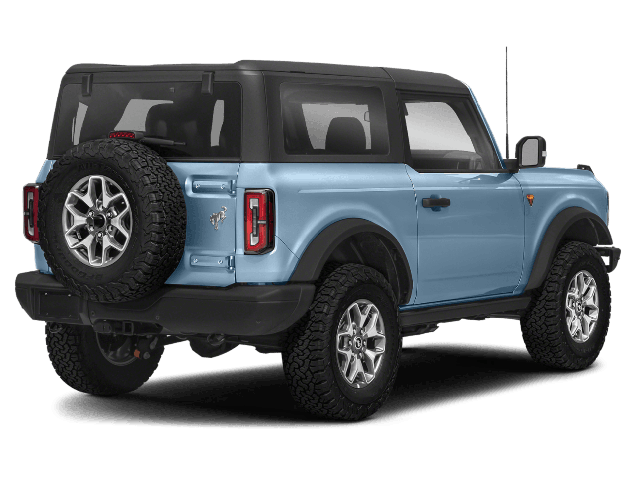 2021 Ford Bronco Badlands - Rear 3/4, facing to the right