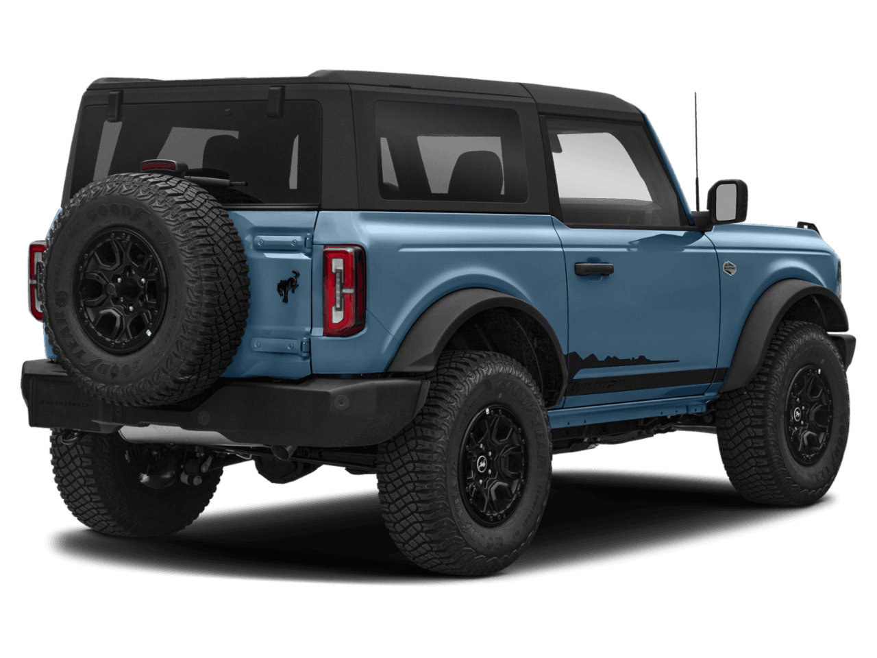 2021 Ford Bronco Wildtrak - Rear 3/4, facing to the right