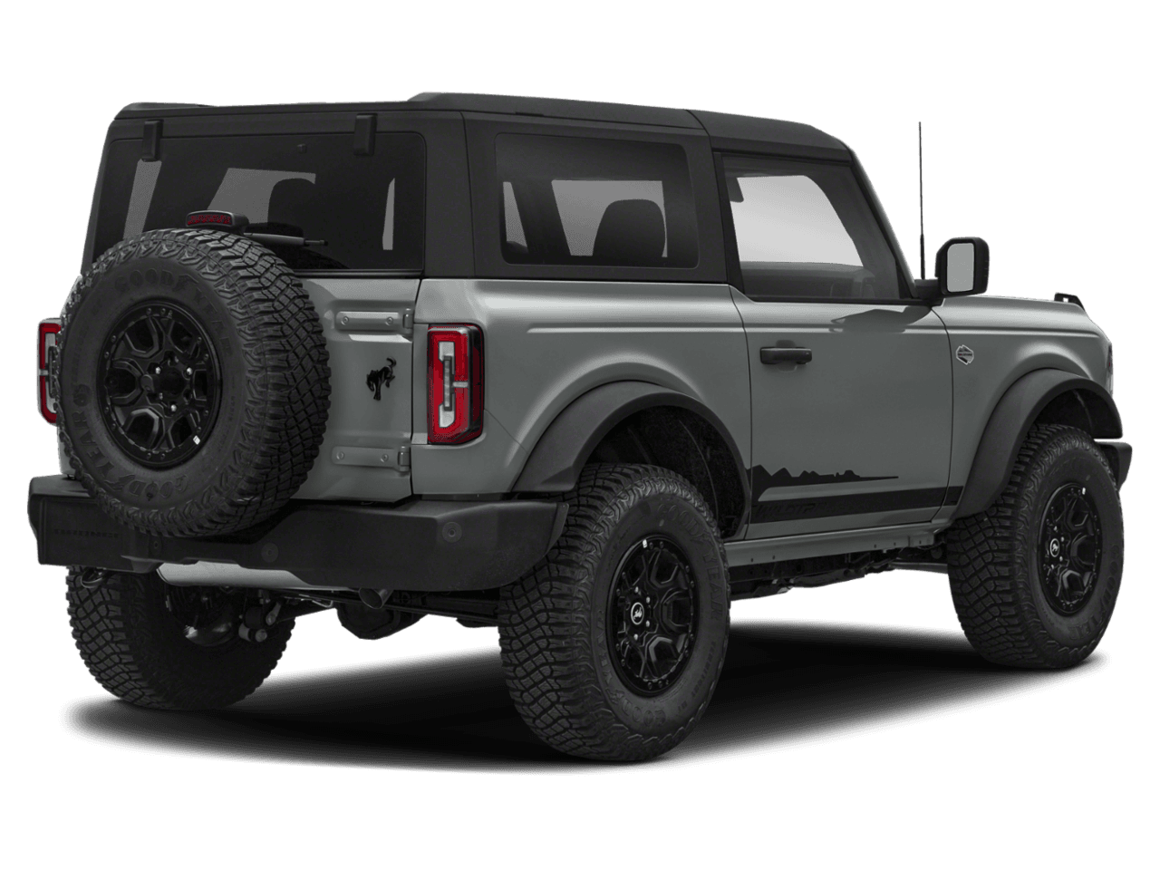 2021 Ford Bronco Wildtrak - Rear 3/4, facing to the right