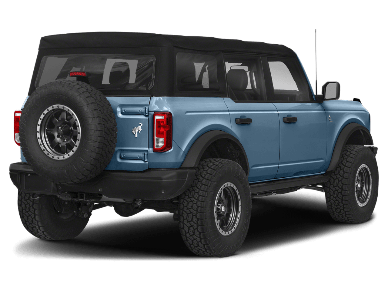 2021 Ford Bronco Black - Rear 3/4, facing to the right
