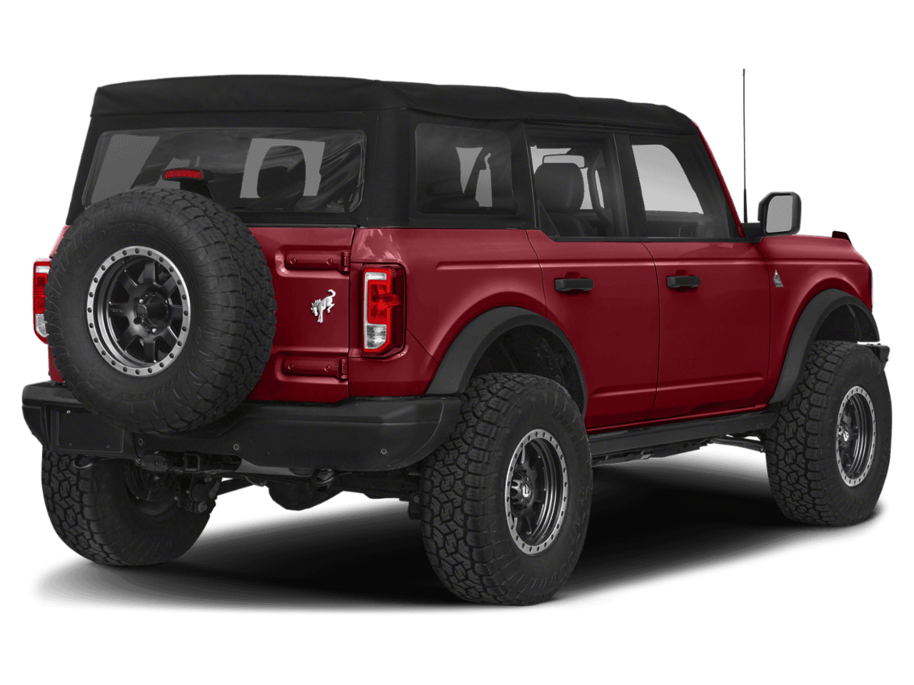 2021 Ford Bronco Black - Rear 3/4, facing to the right