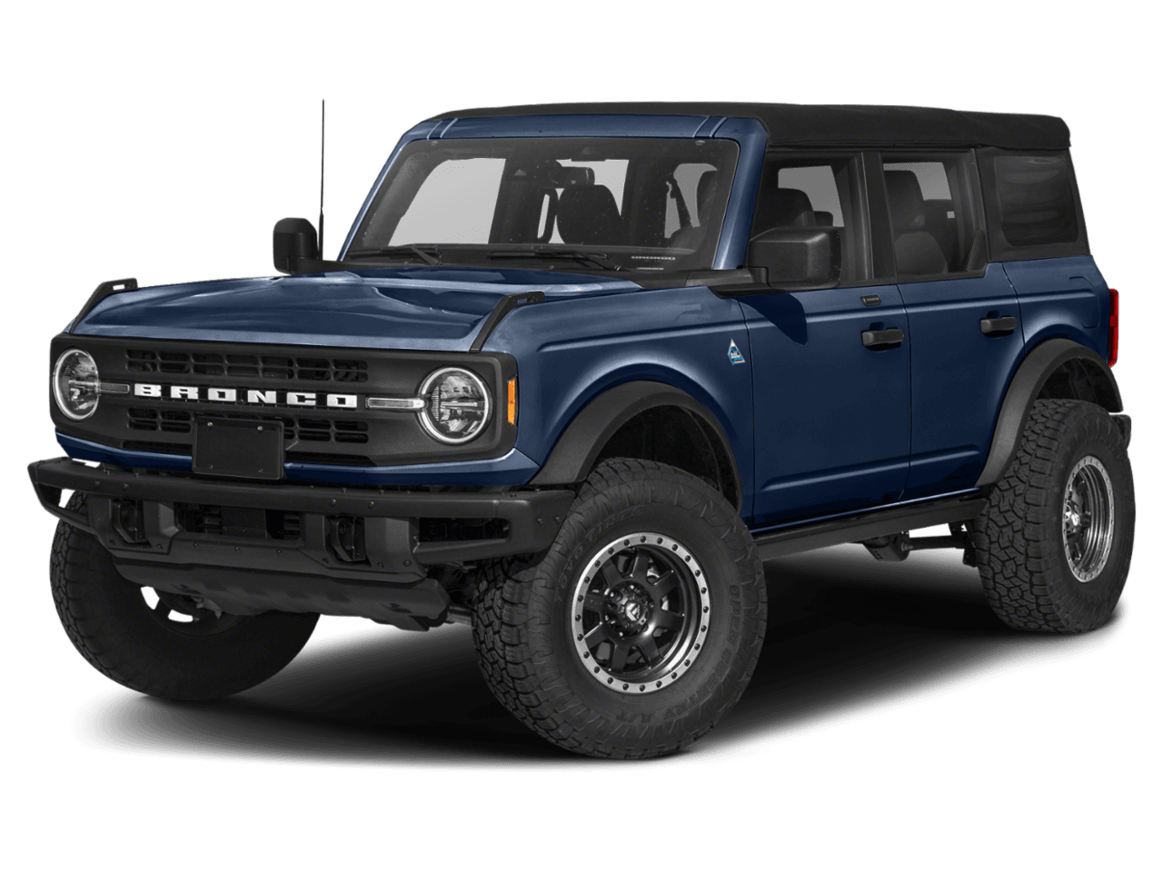 2021 Ford Bronco Black - Front 3/4, facing to the left