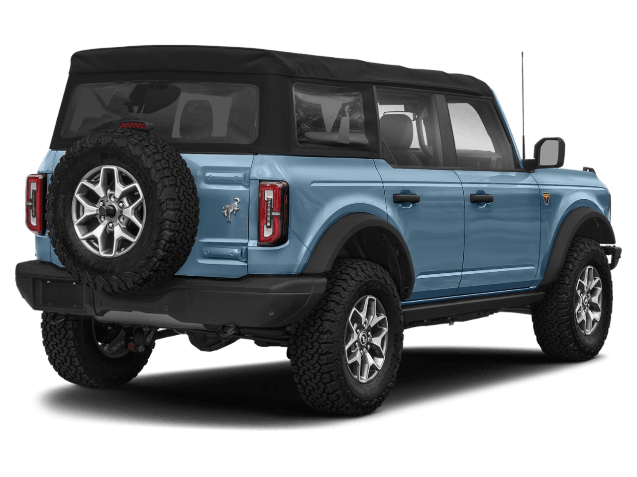 2021 Ford Bronco Badlands - Rear 3/4, facing to the right