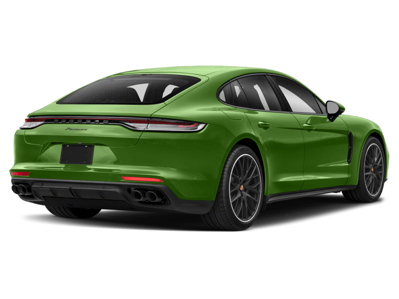 2021 Porsche Panamera Turbo S - Rear 3/4, facing to the right