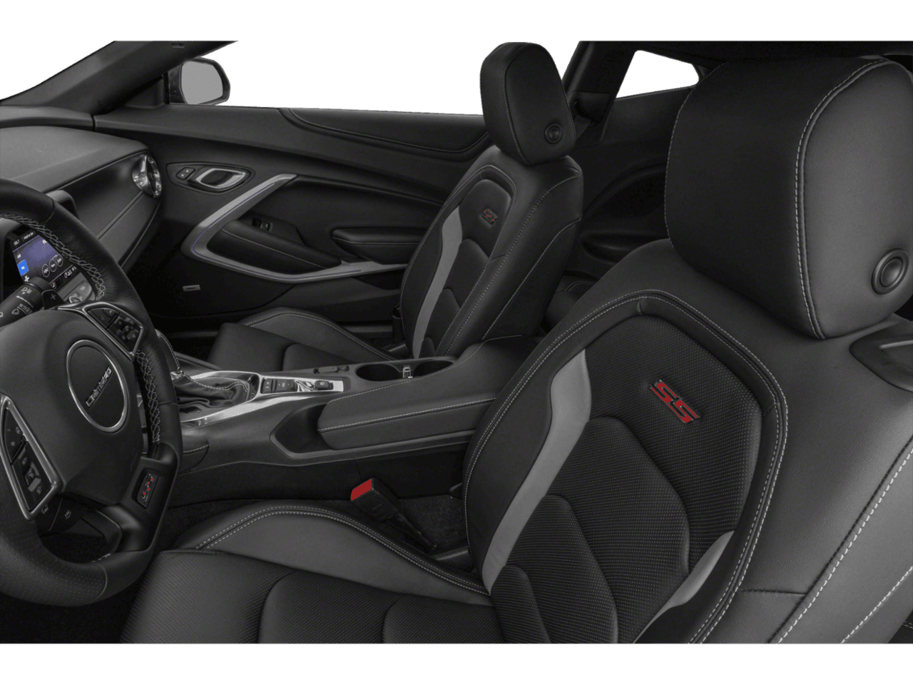 2022 Chevrolet Camaro 2SS - Interior Driver's Side with Door Open, Front Seat Feature