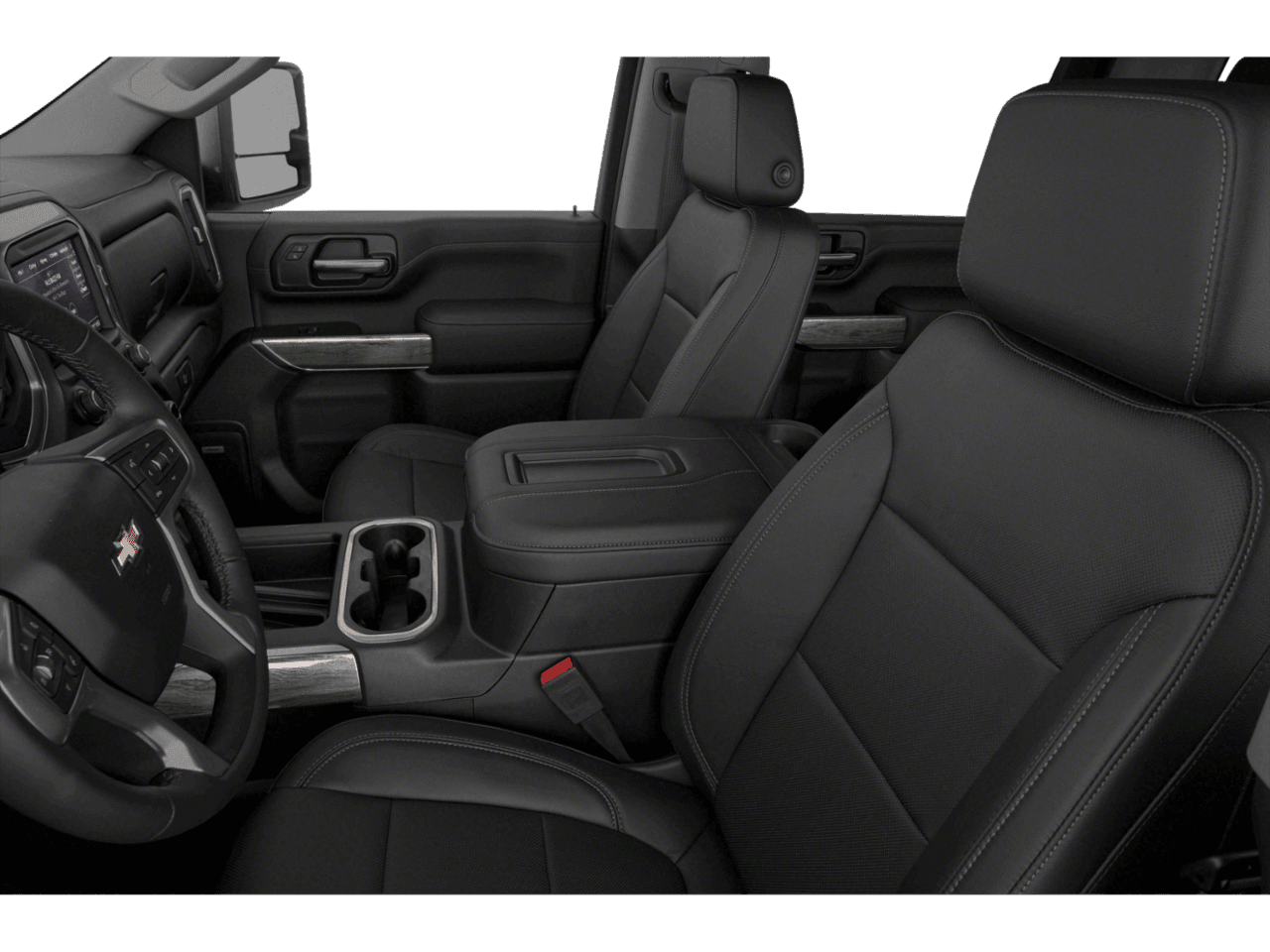 2022 Chevrolet Silverado 2500HD LTZ - Interior Driver's Side with Door Open, Front Seat Feature