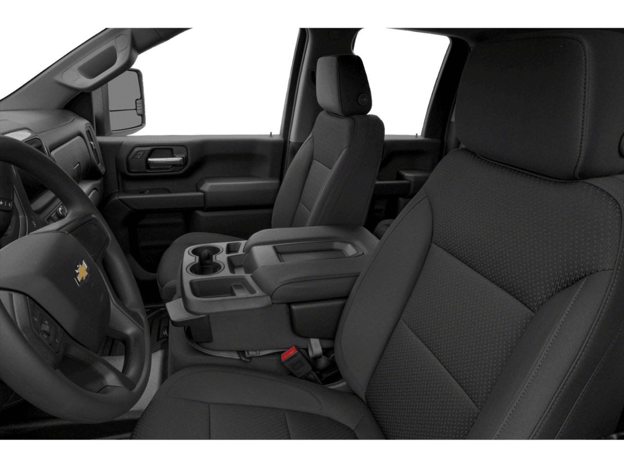 2022 Chevrolet Silverado 2500HD Work Truck - Interior Driver's Side with Door Open, Front Seat Feature