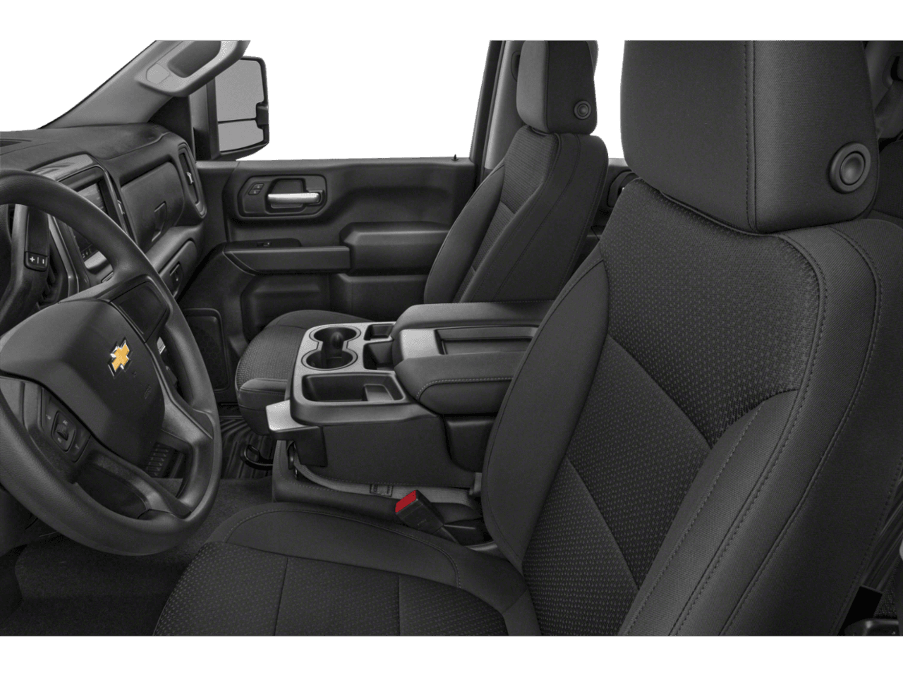 2022 Chevrolet Silverado 2500HD Custom - Interior Driver's Side with Door Open, Front Seat Feature