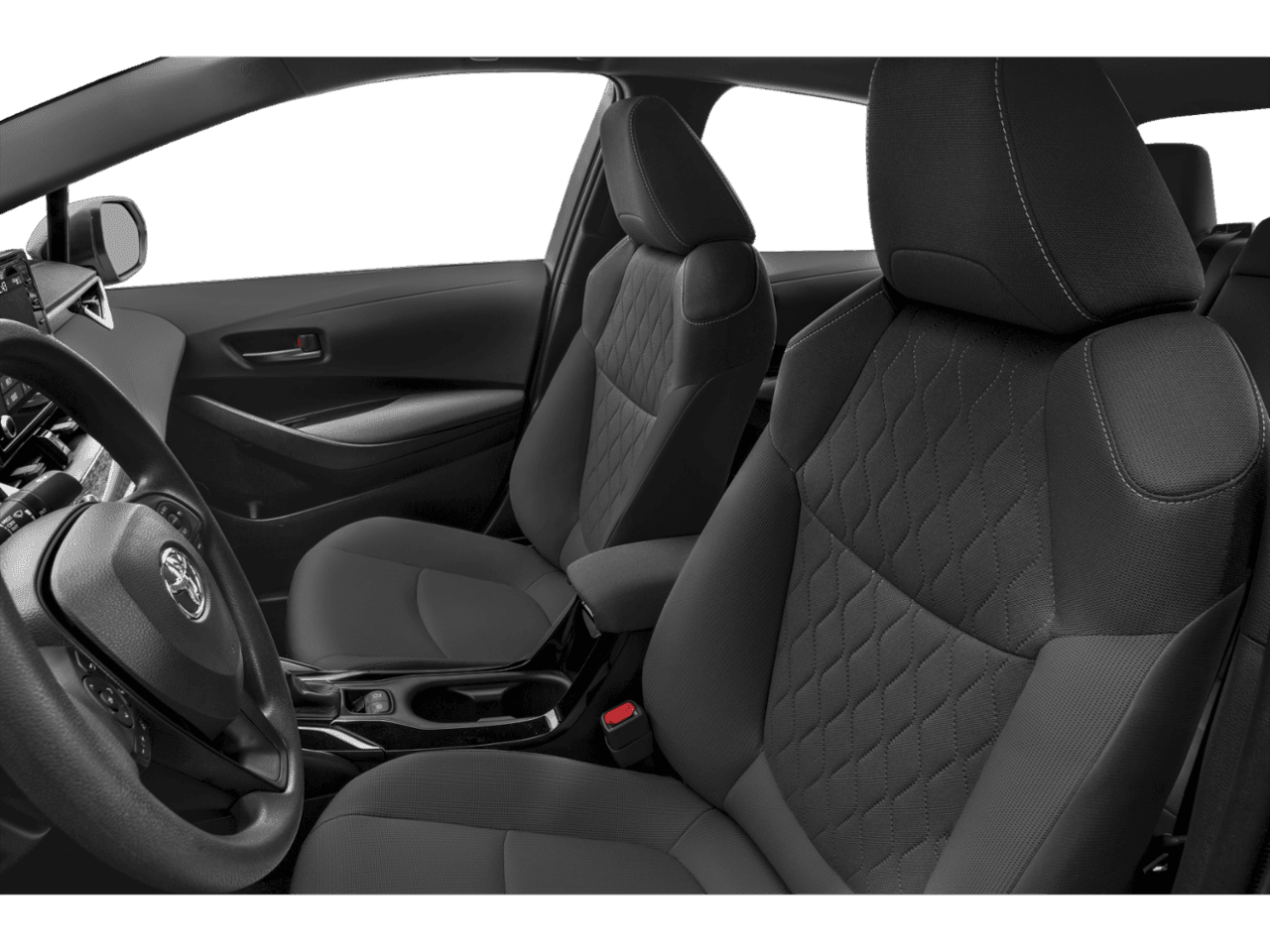 2022 Toyota Corolla Hybrid LE - Interior Driver's Side with Door Open, Front Seat Feature