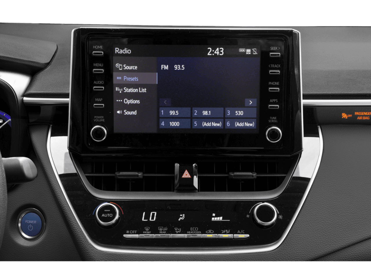 2022 Toyota Corolla Hybrid LE - Interior Stereo System