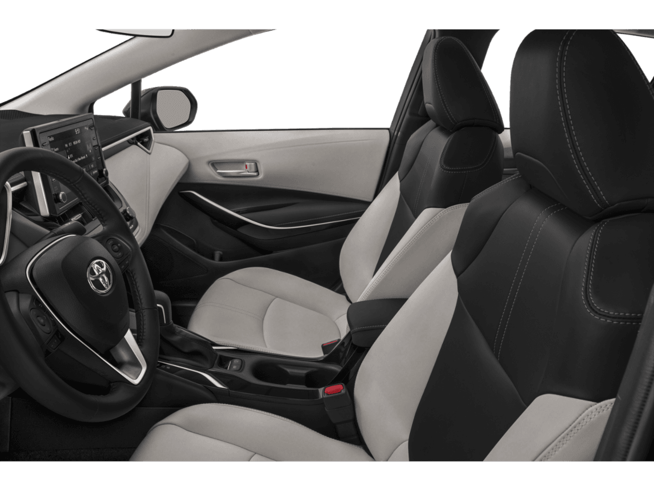 2022 Toyota Corolla XLE - Interior Driver's Side with Door Open, Front Seat Feature