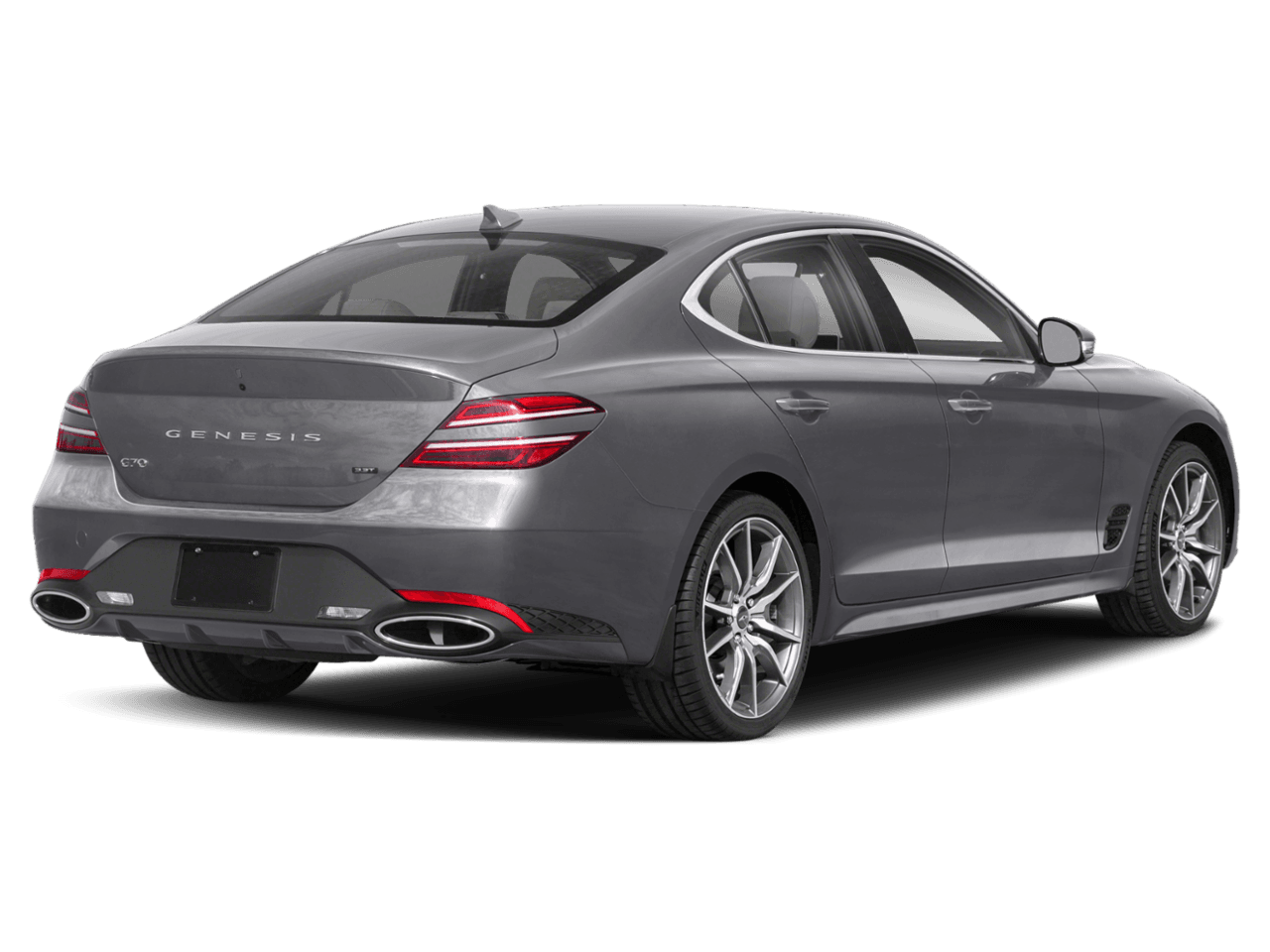 2022 Genesis G70 3.3T - Rear 3/4, facing to the right