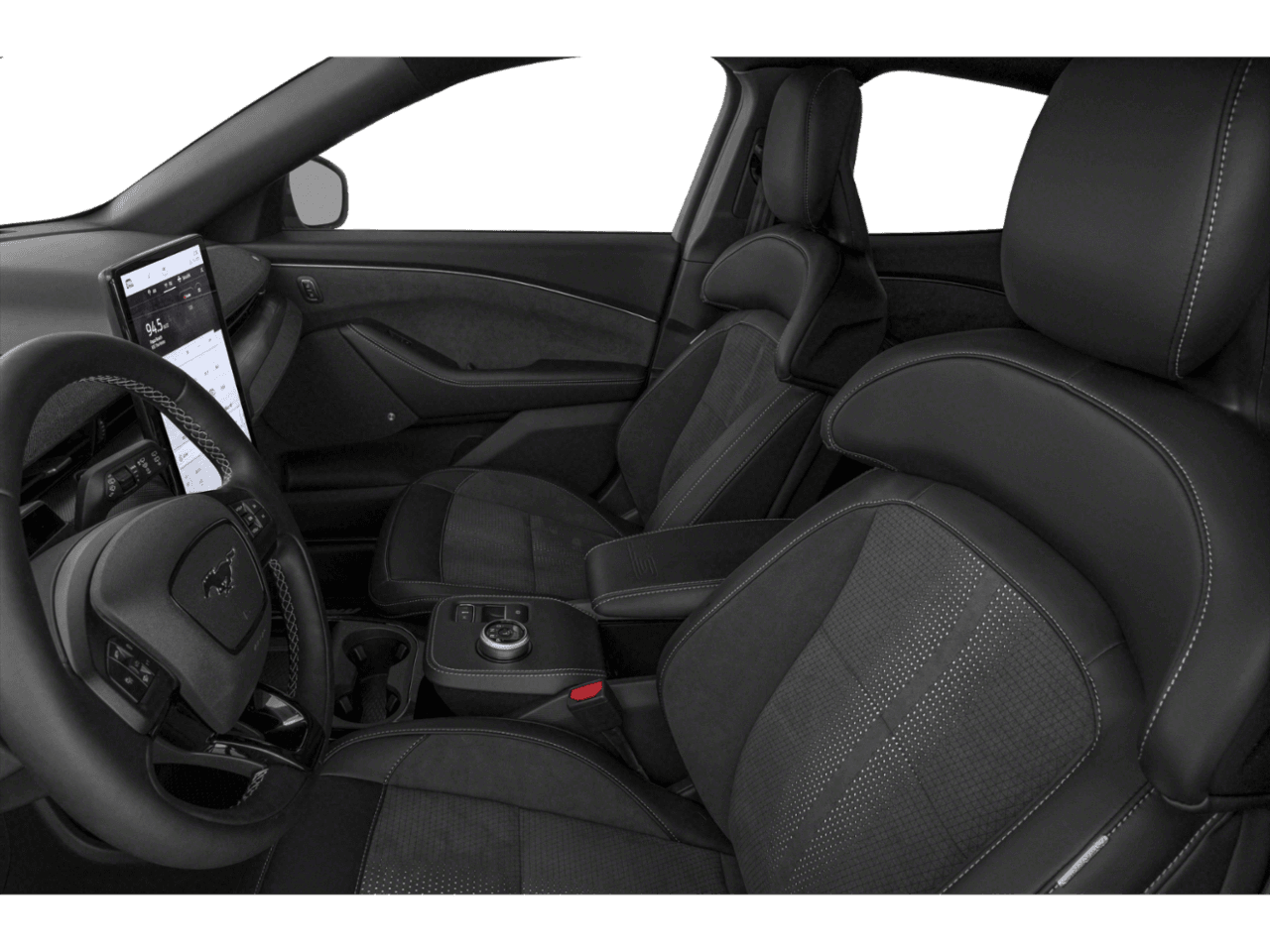 2021 Ford Mustang Mach-E GT - Interior Driver's Side with Door Open, Front Seat Feature