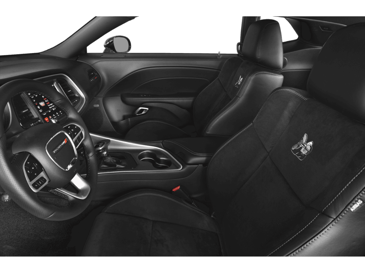 2022 Dodge Challenger R/T Scat Pack - Interior Driver's Side with Door Open, Front Seat Feature