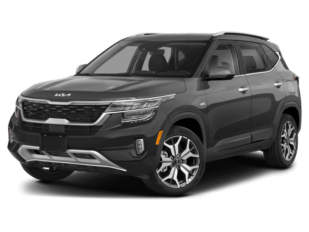 2022 Kia Seltos SX - Front 3/4, facing to the left