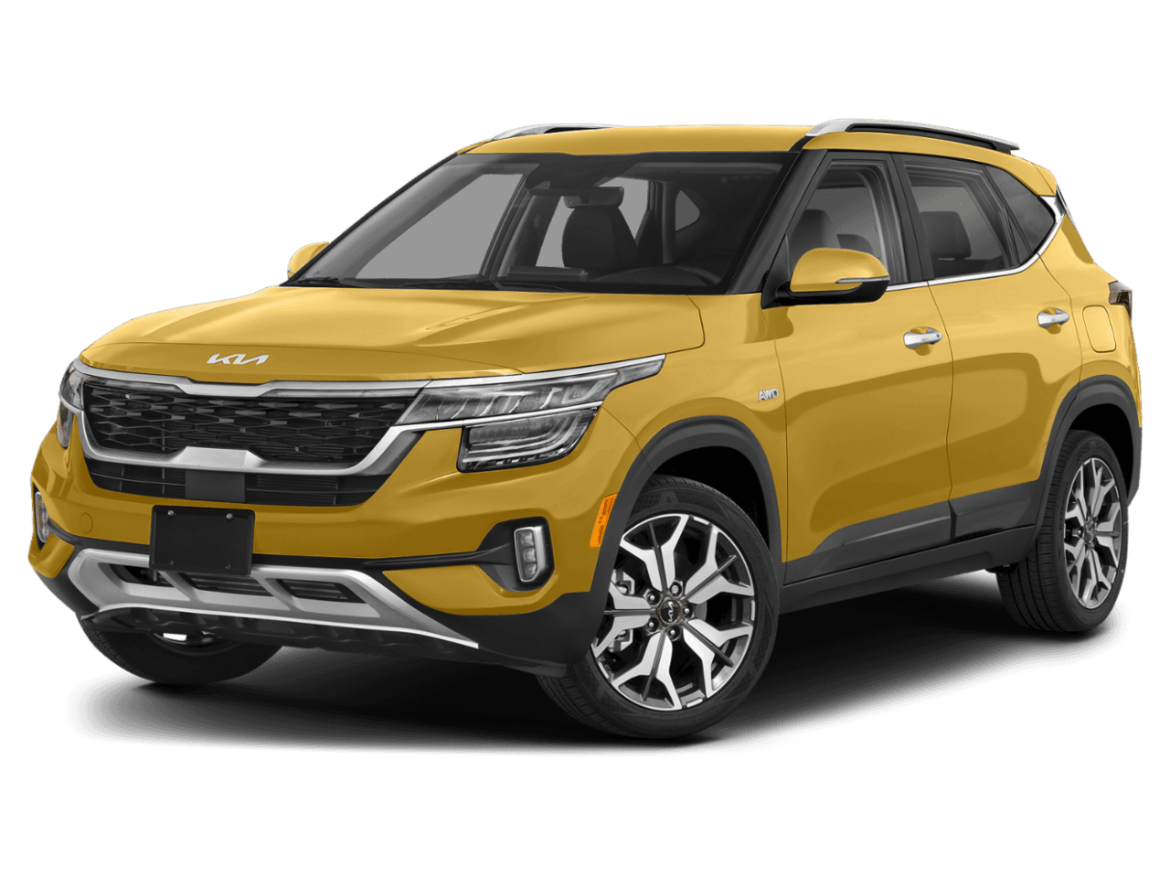 2022 Kia Seltos SX - Front 3/4, facing to the left