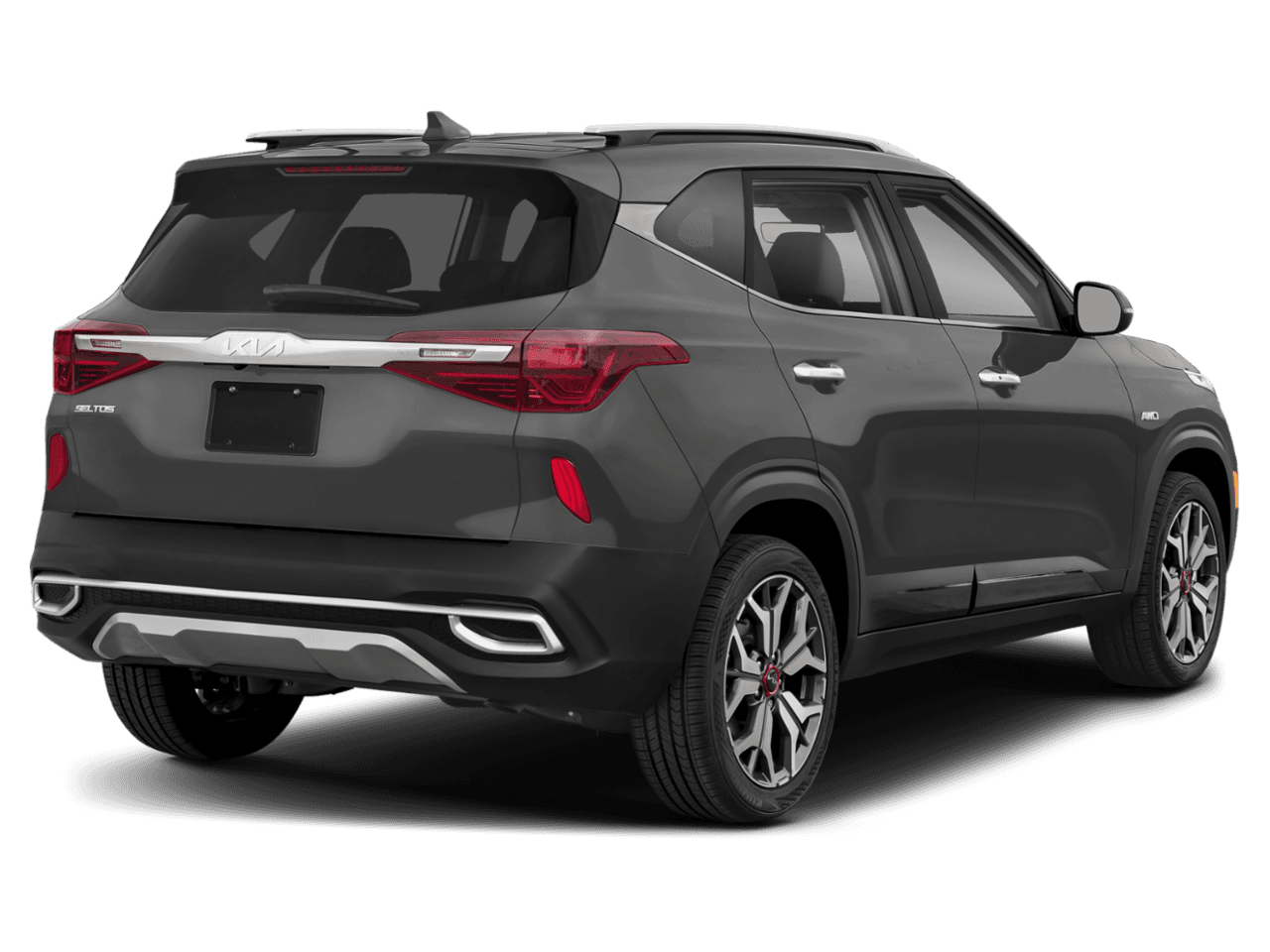 2022 Kia Seltos SX - Rear 3/4, facing to the right