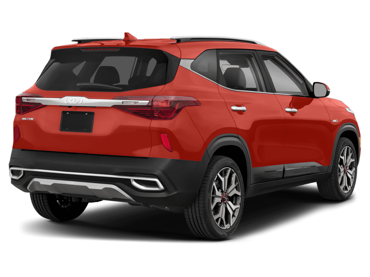 2022 Kia Seltos SX - Rear 3/4, facing to the right