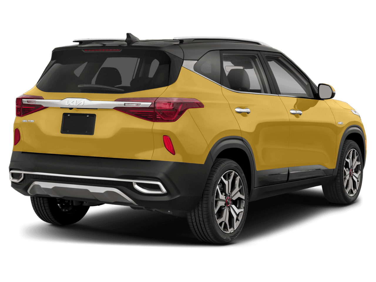 2022 Kia Seltos SX - Rear 3/4, facing to the right