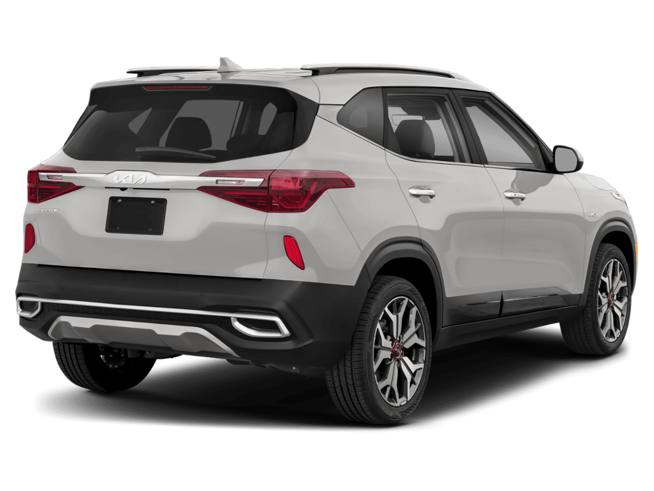 2022 Kia Seltos SX - Rear 3/4, facing to the right