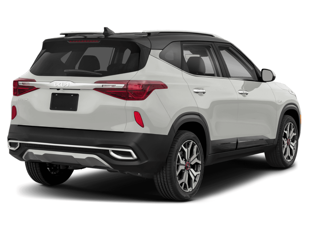 2022 Kia Seltos SX - Rear 3/4, facing to the right