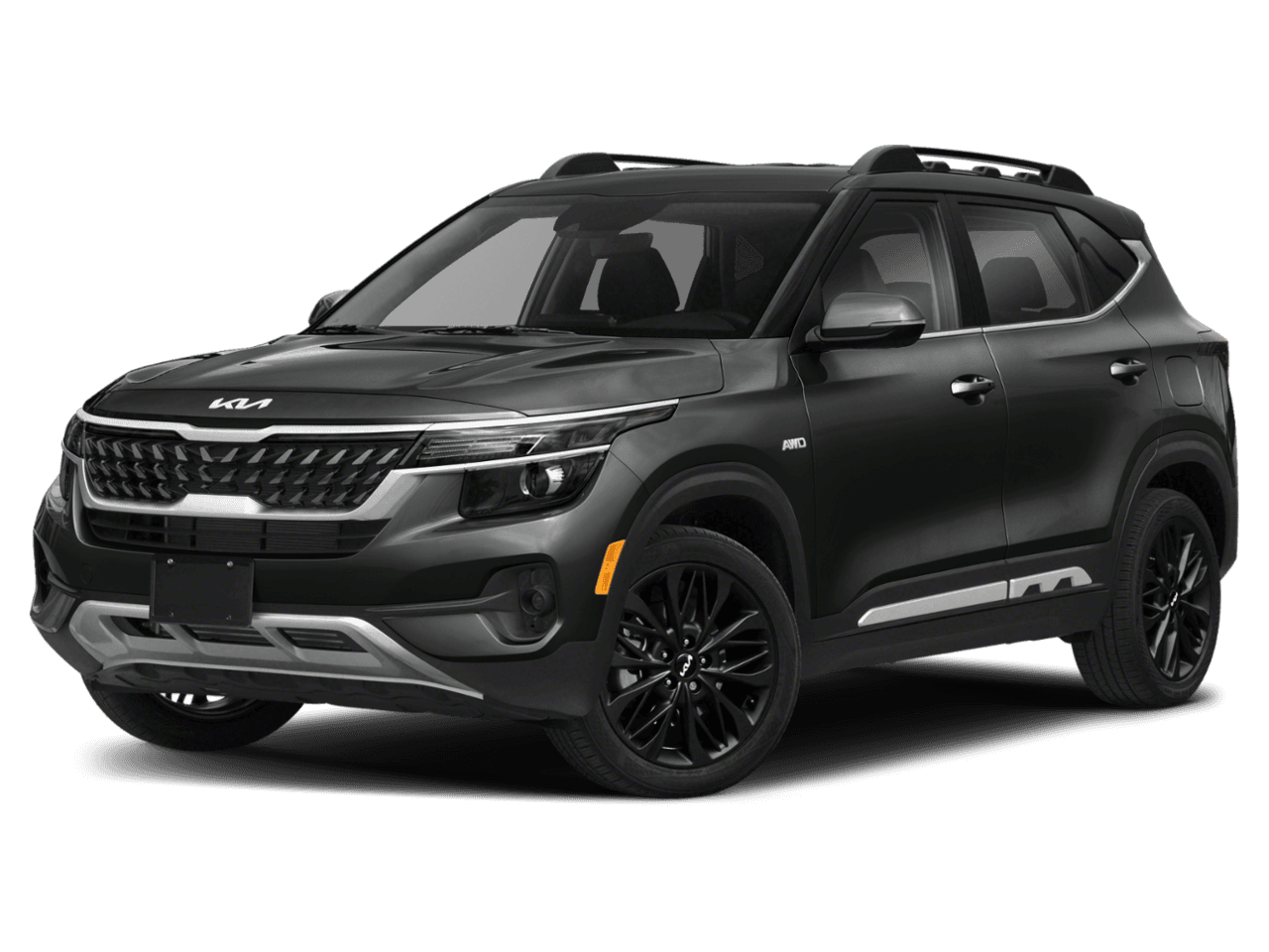 2022 Kia Seltos Nightfall - Front 3/4, facing to the left