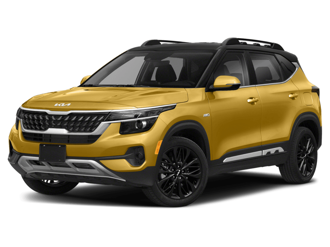 2022 Kia Seltos Nightfall - Front 3/4, facing to the left