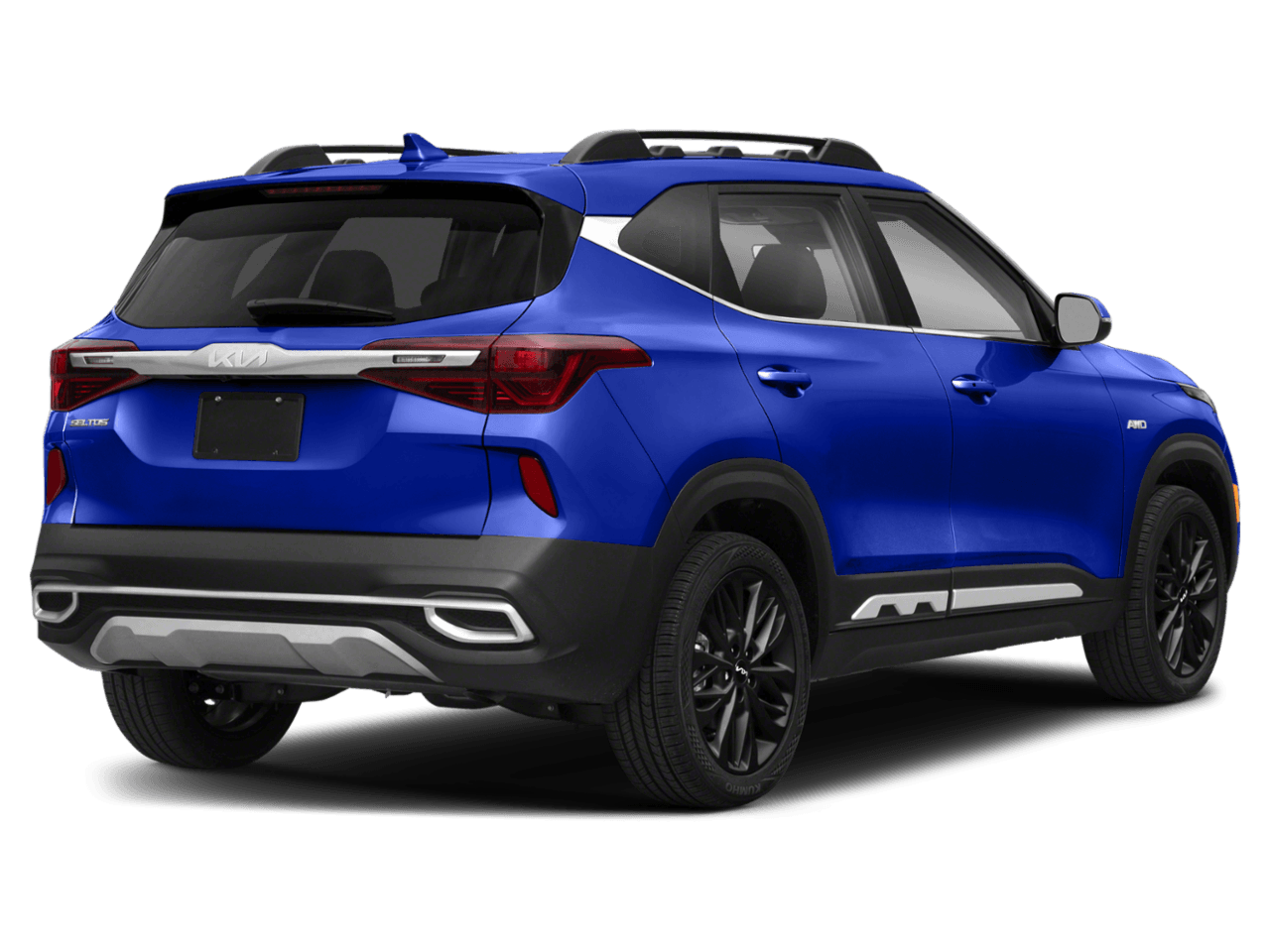 2022 Kia Seltos Nightfall - Rear 3/4, facing to the right