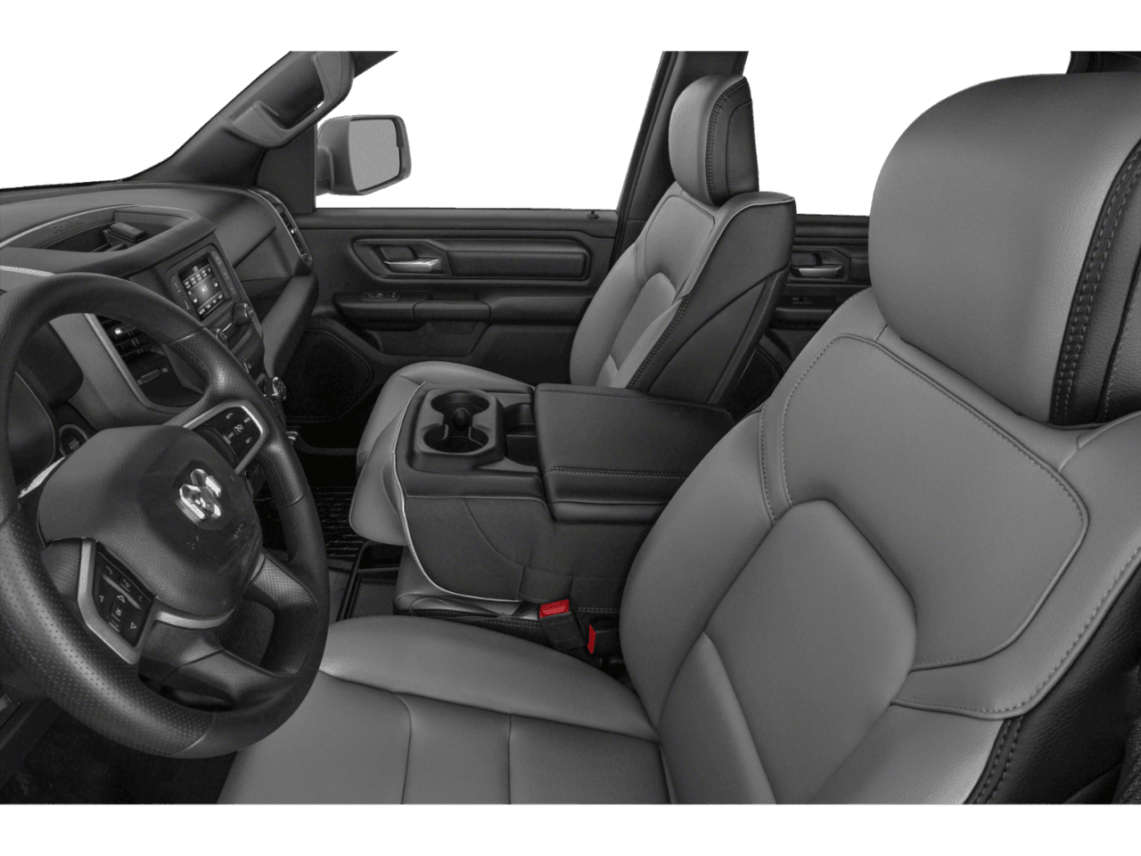 2022 Ram 1500 Longhorn - Interior Driver's Side with Door Open, Front Seat Feature