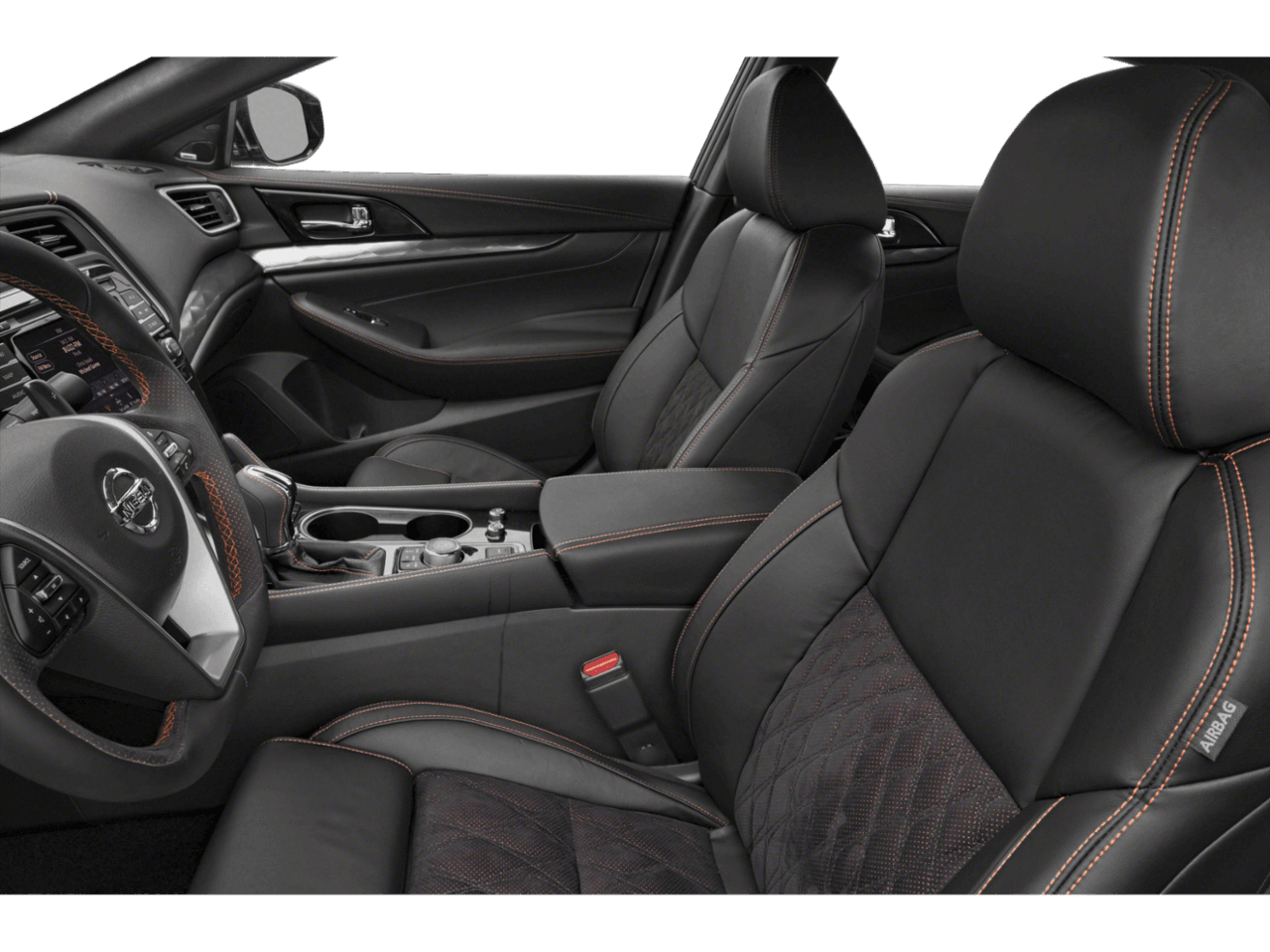 2022 Nissan Maxima SR - Interior Driver's Side with Door Open, Front Seat Feature
