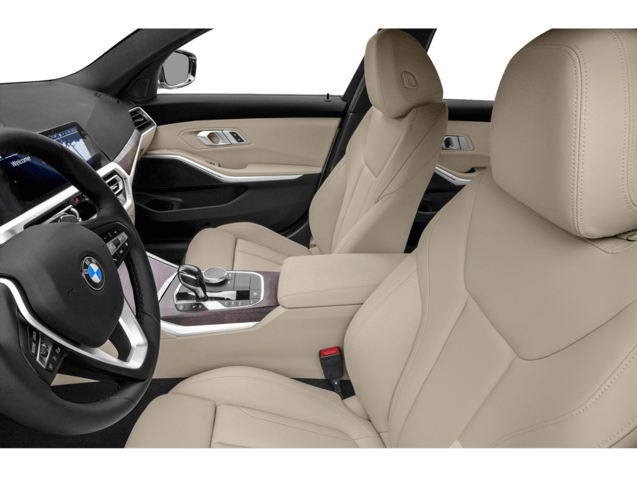 2022 BMW 3 Series 330e xDrive - Interior Driver's Side with Door Open, Front Seat Feature
