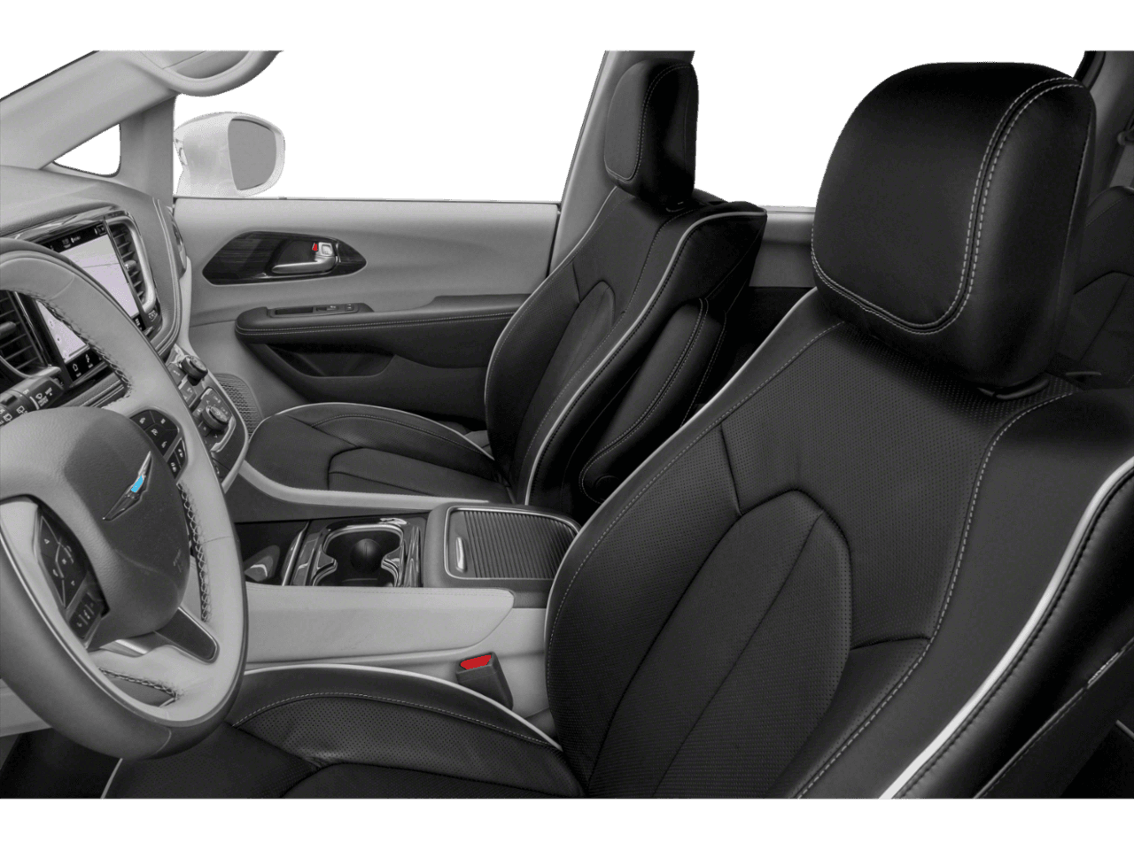 2022 Chrysler Pacifica Hybrid Pinnacle - Interior Driver's Side with Door Open, Front Seat Feature