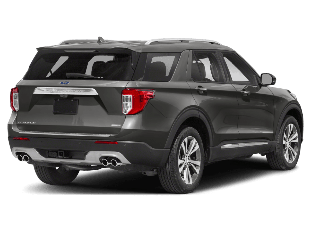 2022 Ford Explorer Platinum - Rear 3/4, facing to the right