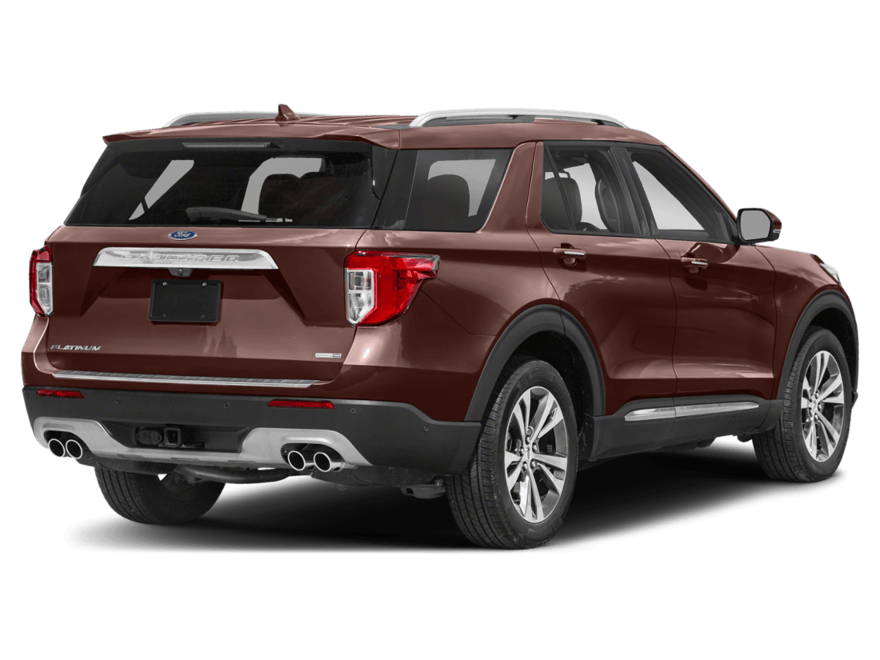 2022 Ford Explorer Platinum - Rear 3/4, facing to the right