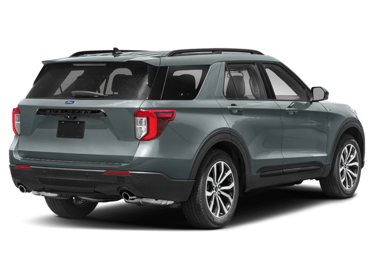 2022 Ford Explorer ST-Line - Rear 3/4, facing to the right