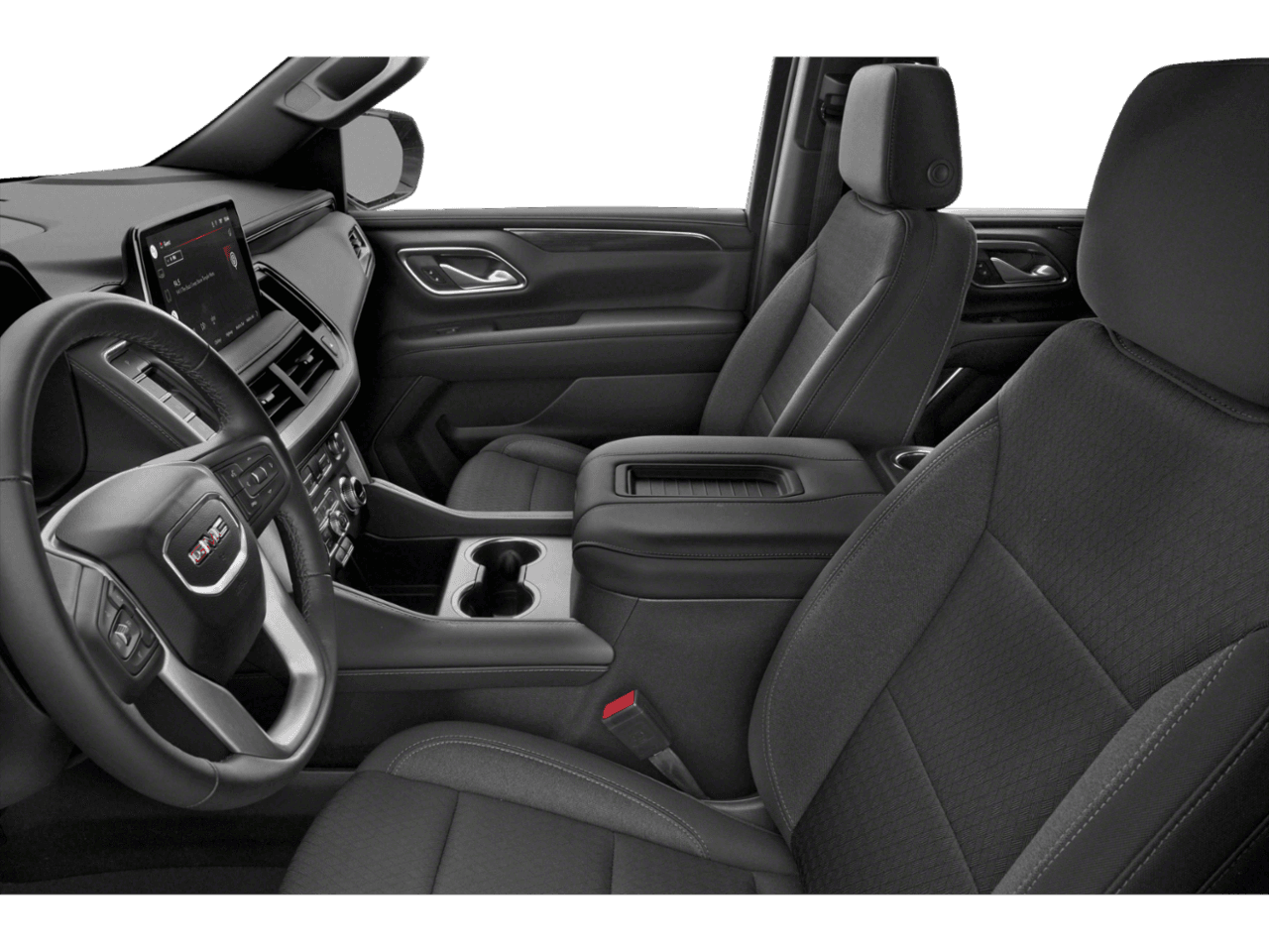 2022 GMC Yukon XL SLE - Interior Driver's Side with Door Open, Front Seat Feature